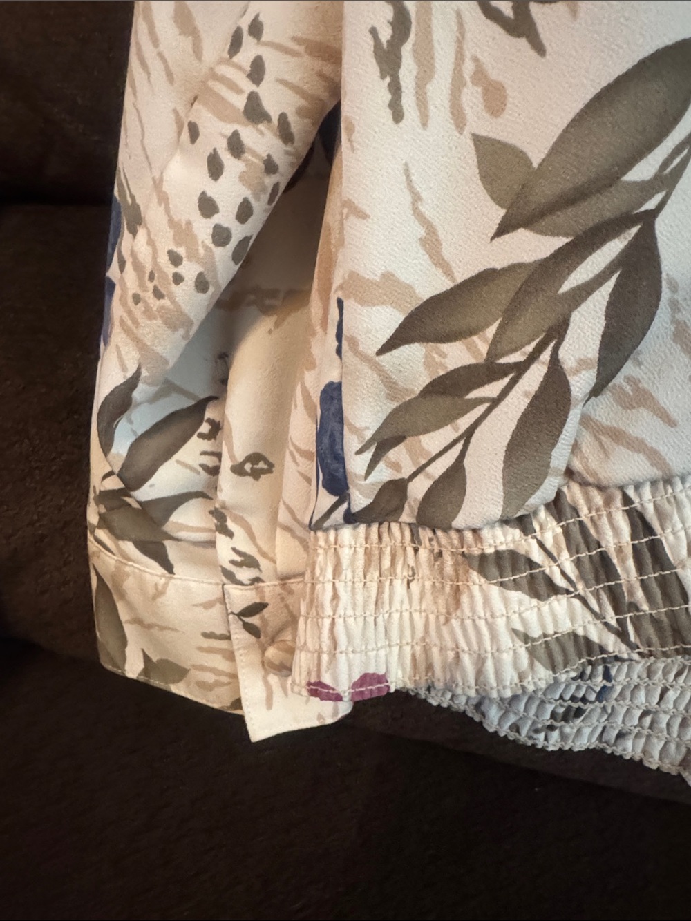 Alfred Dunner Cream Pullover with Blue & Plum Floral Print - Picture 3 of 6